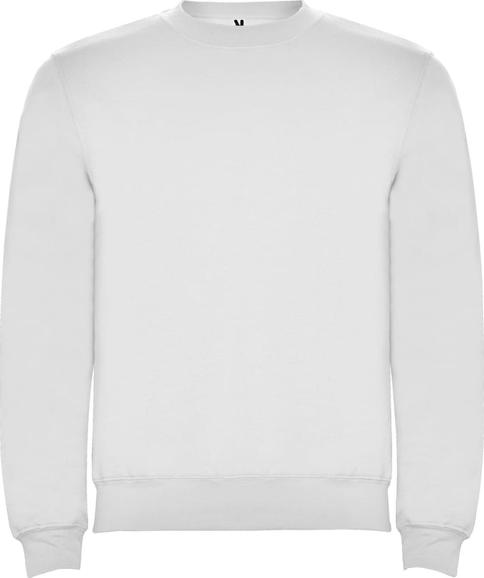 Witte unisex OEKO TEX sweater Classica merk Roly maat M