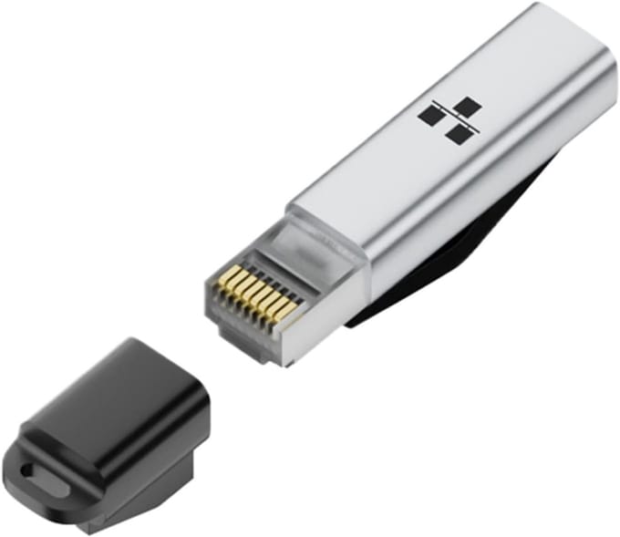 USB C Ethernet Adapter - TypeC RJ45 Connector - Stabiele Internetverbinding - Aluminium Behuizing - 19 g - Grijs