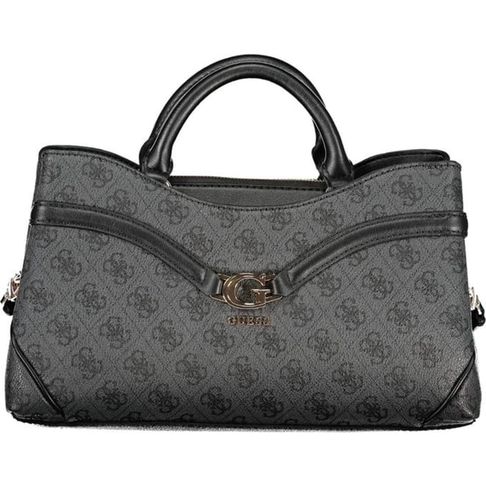 GUESS handtas schoudertas Dea Girlfriend Satchel Coal Logo donkergrijs