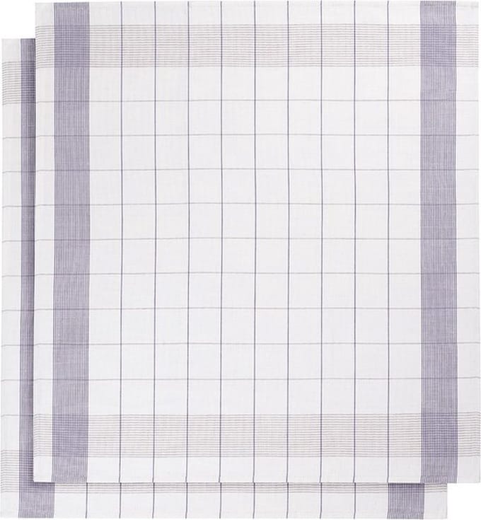 set van 6 keukenhanddoeken - De Witte Lietaer - kleur wit/lavender