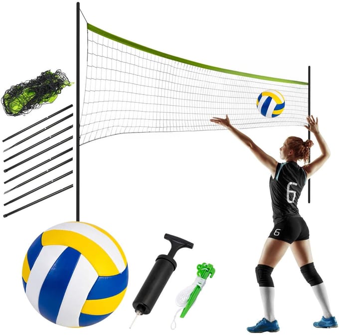 Net en frame voor volleybal en badminton 570 cm
