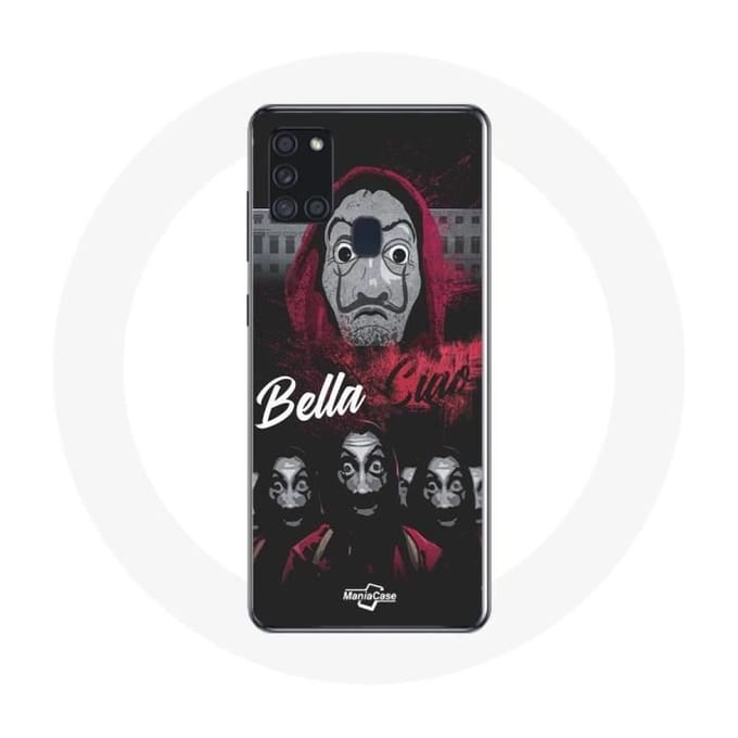 Samsung Galaxy A21S hoesje met het papel bella ciao-logo