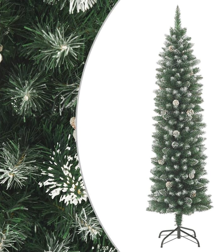 Kunstkerstboom | Kerstboom | Kerstversiering smal met standaard 180 cm PVC
