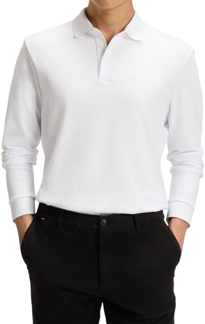 Hugo Boss polo lange mouw wit