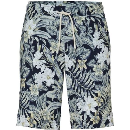 Desoto Bermuda Casual Drawstring Short Floral Pattern Pastel Groen-Multi / male