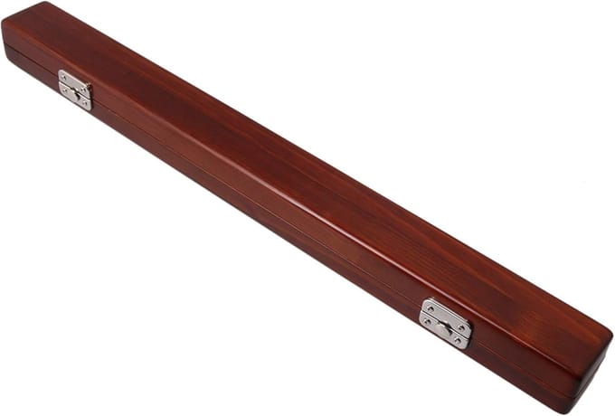 Dirigeerstok Koffer - Baton Houder - Muziek Opslag - Houten Constructie - 46 cm Lengte - Roodbruin