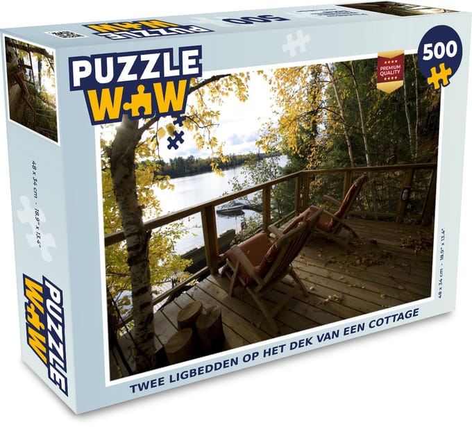 Puzzel Twee ligbedden op het dek van een cottage - Legpuzzel - Puzzel 500 stukjes