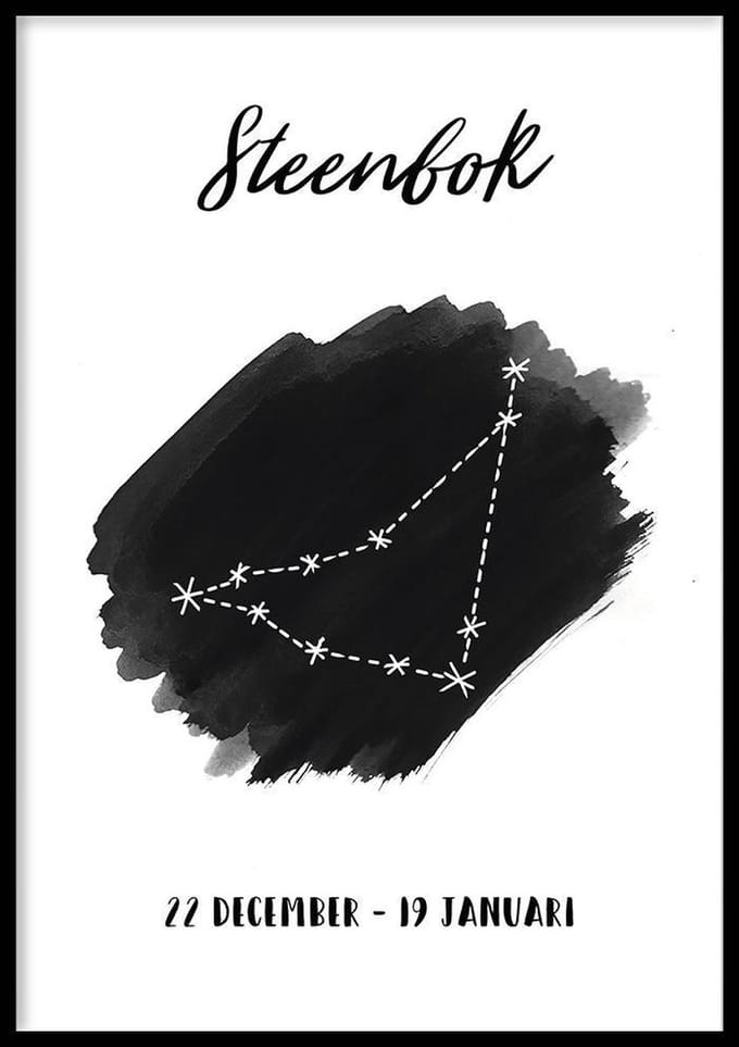 Sterrenbeeld steenbok Poster - 30x40cm – WALLLL