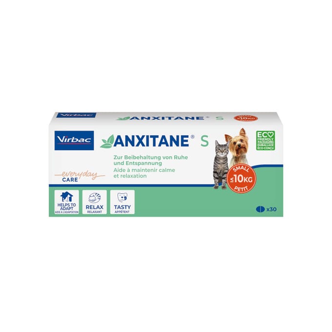 30 tabletten Virbac Anxitane S voor katten en honden