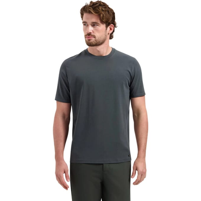 No Excess T-shirt crewneck solid basic stretc dark steel