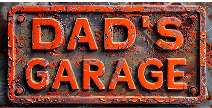 Signs-USA - Souvenir Kentekenplaat - metaal - Dads Garage - 15 x 30 cm