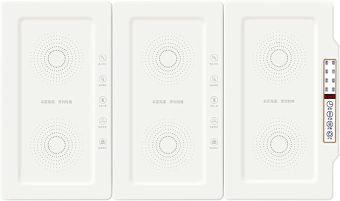 Elektrische Warmhoudlade - Voedselwarmer - Feestelijk Buffet - Instelbare Temperatuur - 3 Stuks - Wit