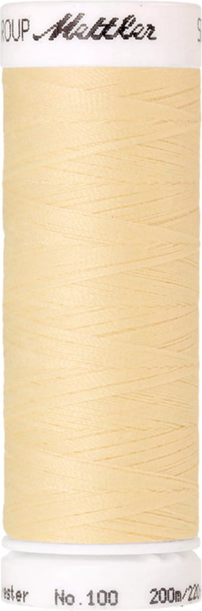 Amann Mettler Seralon Naaigaren – Vanilla (0129) – 200 m – No. 100 – 100% Polyester – Per Stuk