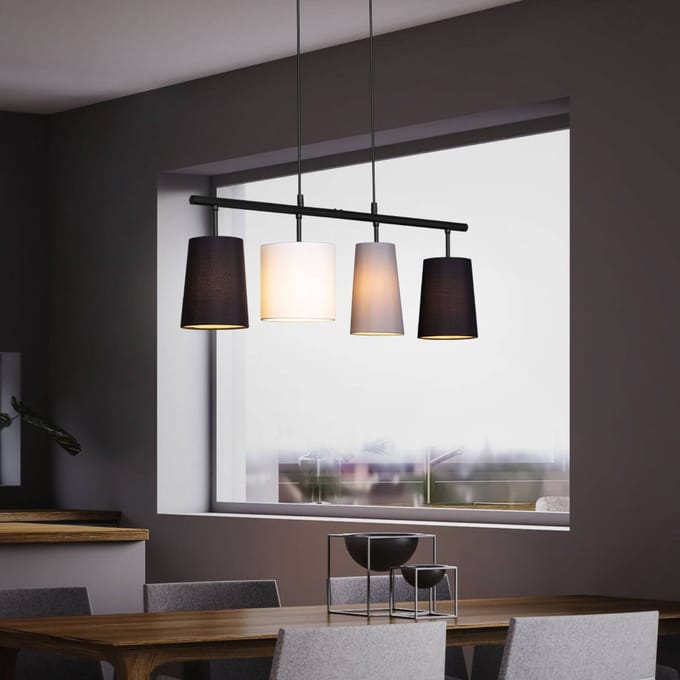 BRILONER SHADES - Hanglamp - 4 lichts- E27 Fittingen - pendellamp - IP20 - 74 x 120 cm
