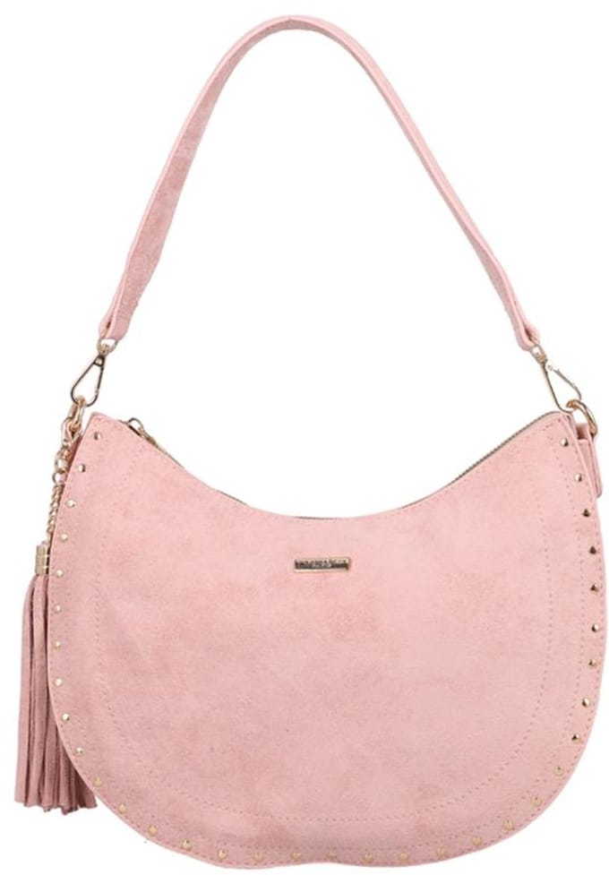 Flora & Co Bianca Medium Handtas Dames - Imitatiesuède - Pastelroze