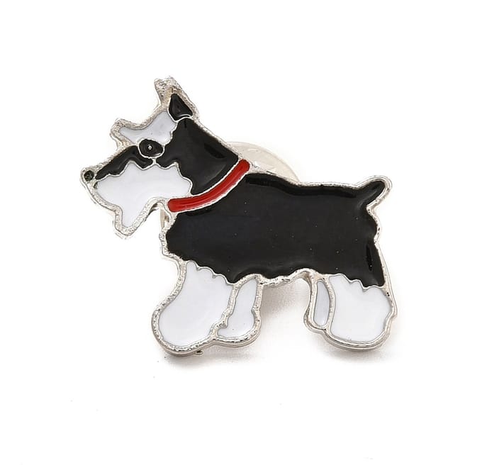 Pin hond schnauzer huisdier, kledingspeld, broche, sierpin