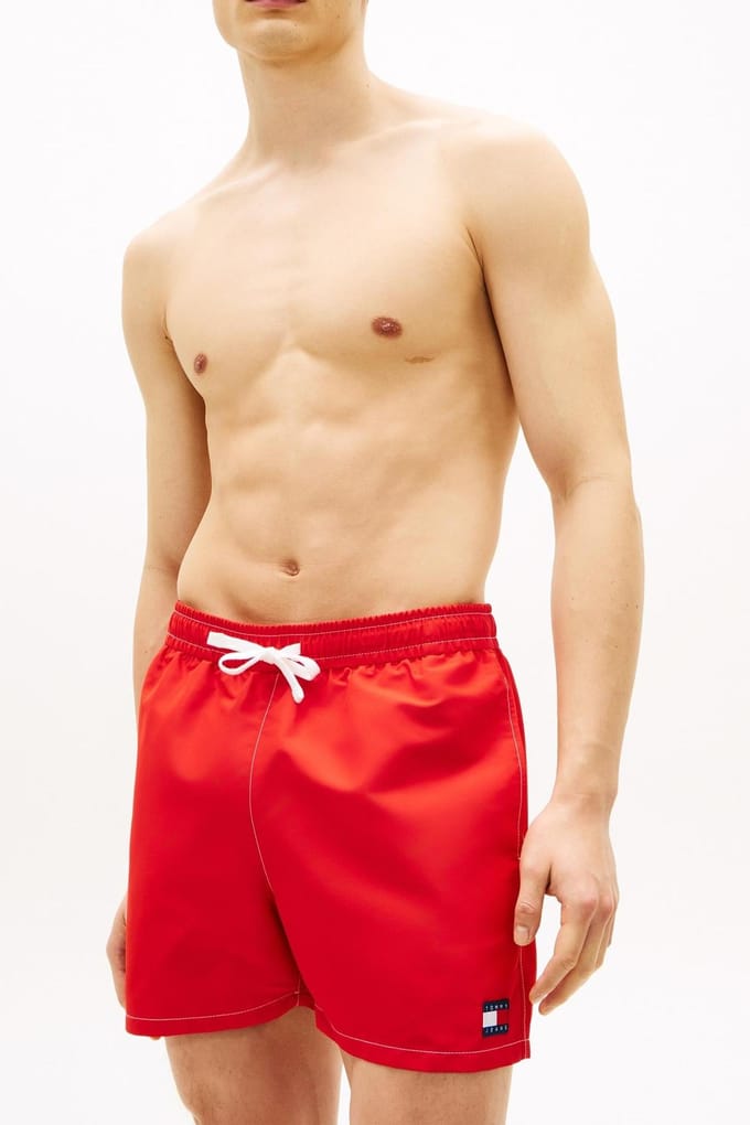Tommy Hilfiger Tj Medium Drawstring Deep Crimson Taglia: M | Pantaloncini da bagno Outlet | Uomo | Rosso