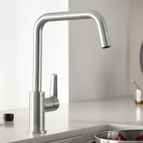 GROHE Start Keukenmengkraan - Hoge uitloop - 150° draaibereik - SuperSteel (RVS look)