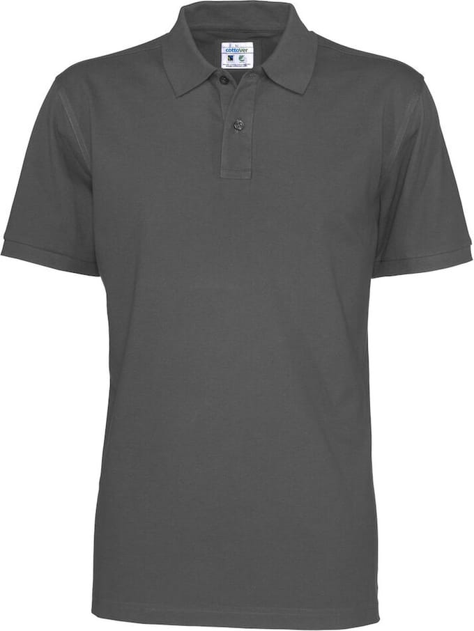 Cottover POLO PIQUE MAN - GOTS GECERTIFICEERD 141006 - Antraciet - L