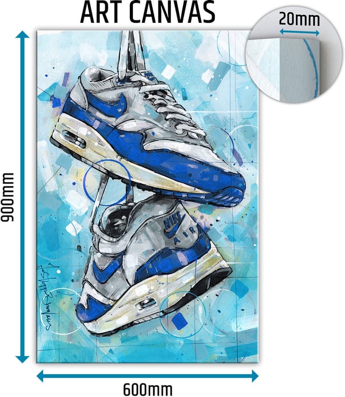 Sneaker canvas OG blue 60x90 cm