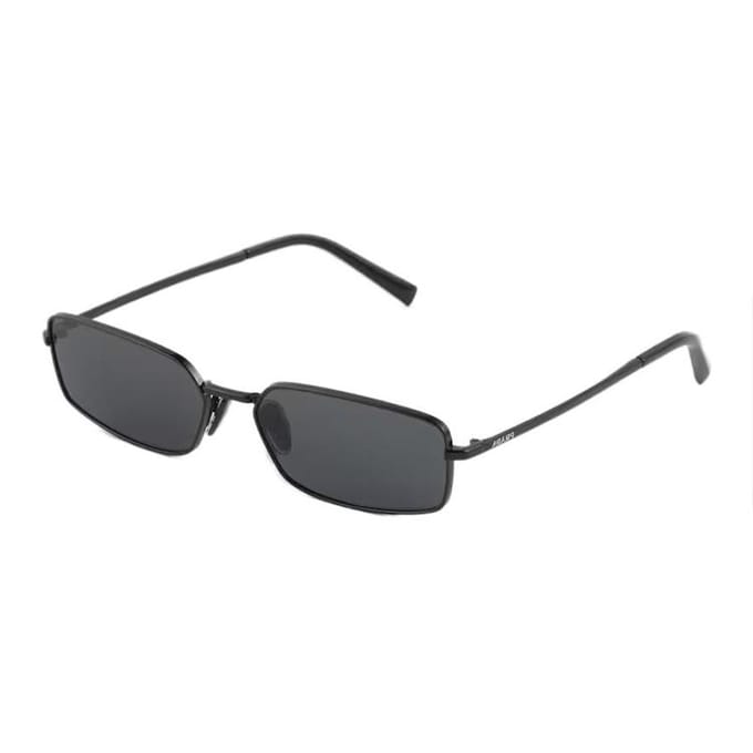 Lunettes de soleil rectangulaires design uni Prada Lunettes de soleil femme Noir SPRA60E1ABC059 Basic Packaging-Eyeglass Case+Box,59 black