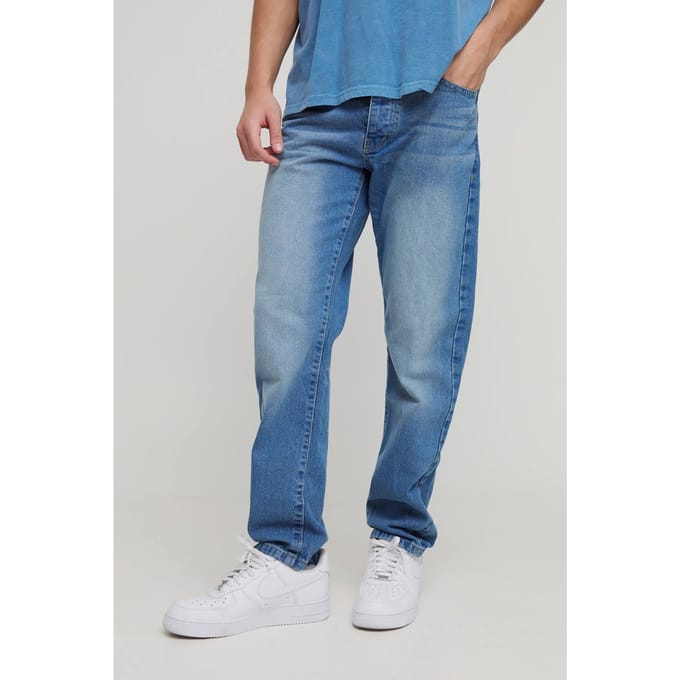 Essential Straight Leg Jeans | Mid Blue | Size 52R