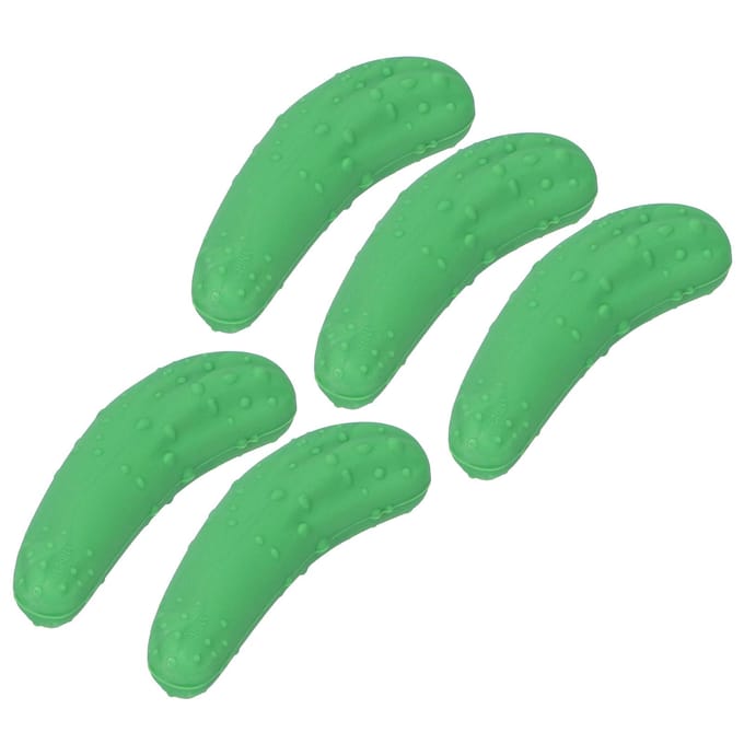 5 Bouchons de Vin Silicone Réutilisables Forme Concombre Artificiel Bouchon de Bouteille de Boisson green