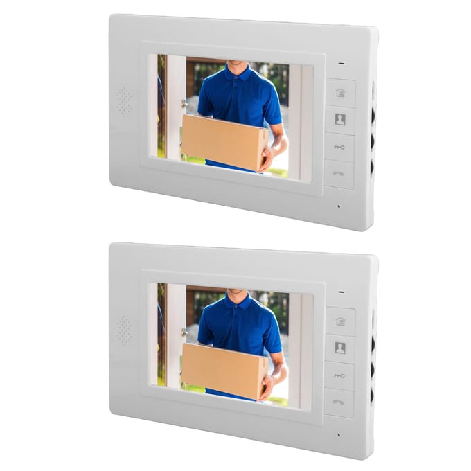Système d'interphone vidéo filaire Écran couleur 7 pouces Objectif grand angle 120° Étanche Kit téléphone de porte intelligent pour US Plug