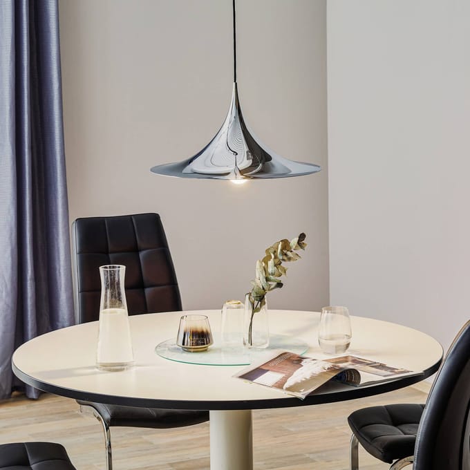 Gubi - Semi Hanglamp - Ø47 cm - chroom - zilver