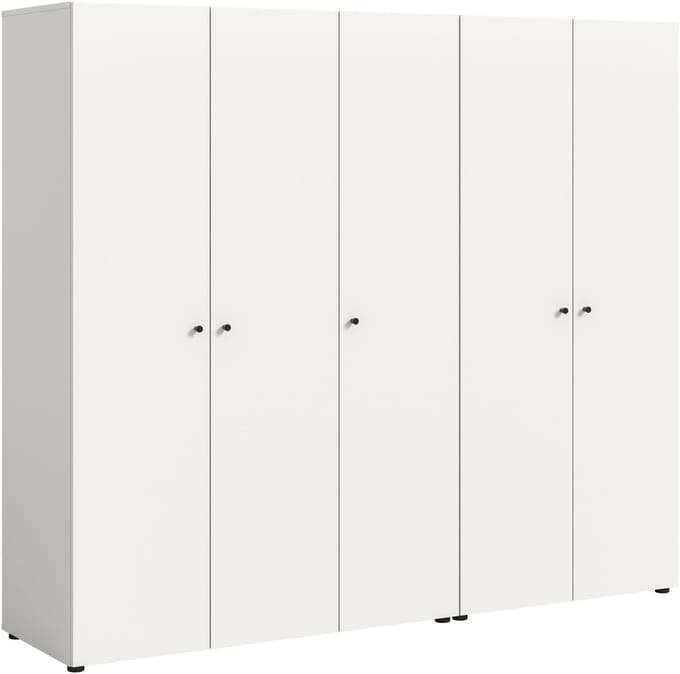 Modulaire 2-delige kledingkast-combinatie in wit - Totale breedte 200 cm