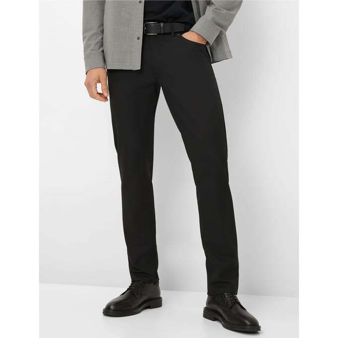 Brax Heren Broek  Style CHUCK black, zwart, maat 38/36