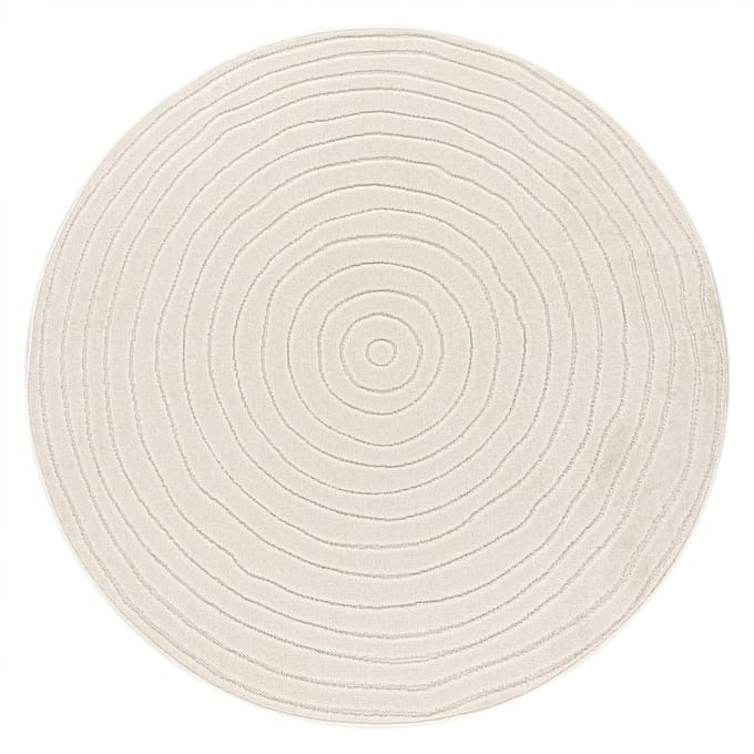Binnen- en buitenkleed Cotara crème 120 cm rond