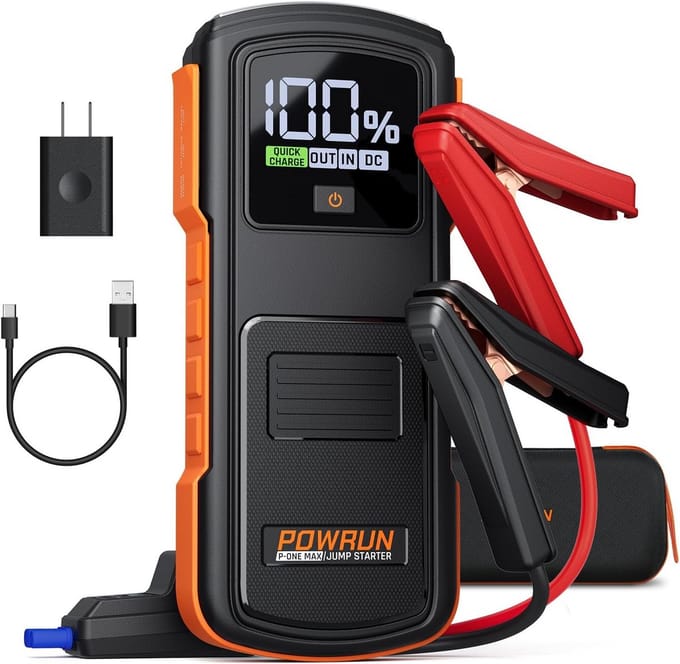 Auto Startkabels - Jump Starter - Motor Starten - 4000 Ampere Vermogen - 24 cm - Zwart