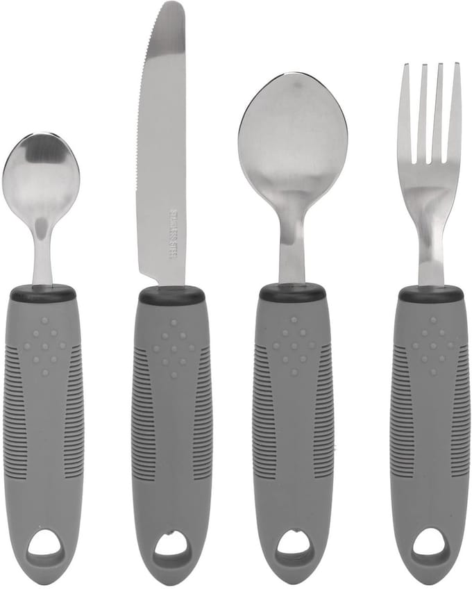 Dailygoods- Bestekset 3-delig - Antislip Handgrepen - Verzwaarde