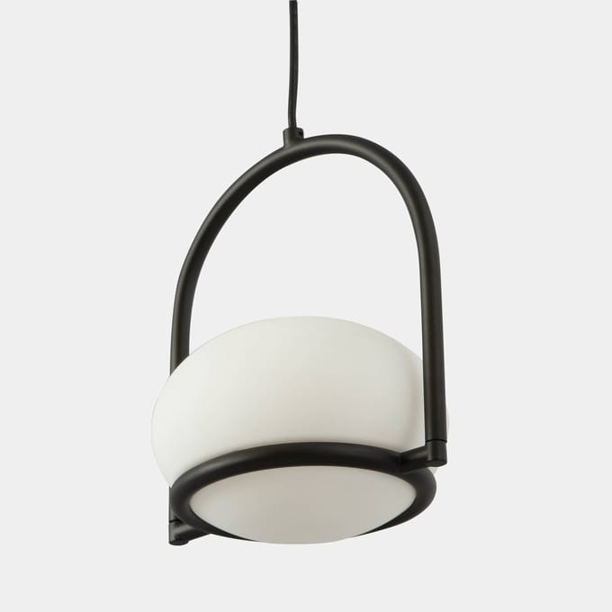 LEDS-C4 Coco Single hanglamp, zwart/wit