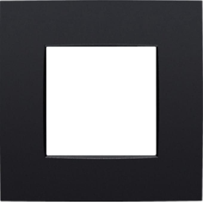 Enkelvoudige afdekplaat Niko Intense matt black - 130-76100
