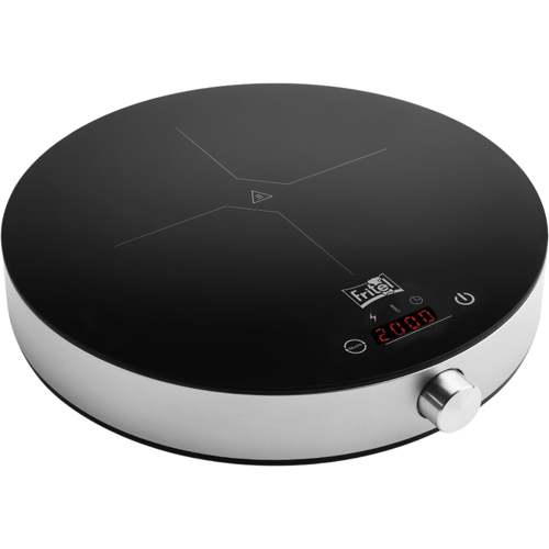 FRITEL Inductiekookplaat IP 1266 - 1 Kookzone - 2000W - Ø 26 cm XL Kookzone - 10 Vermogensniveaus - Touchscreen - Rond + Timer