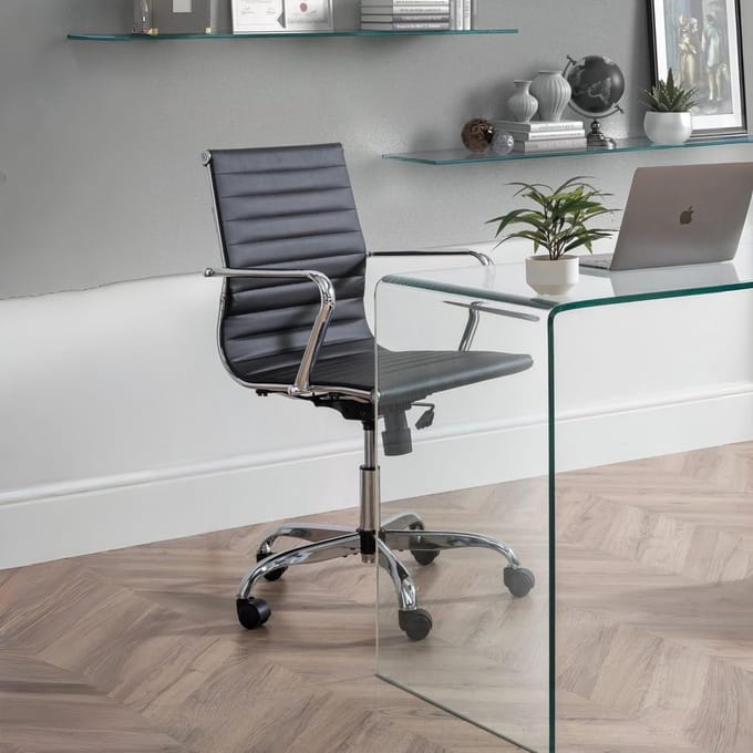 Bureaustoel - Ergonomische stoel - Thuiswerken - Verstelbare rugleuning - 73 x 65 x 875 cm - Zwart