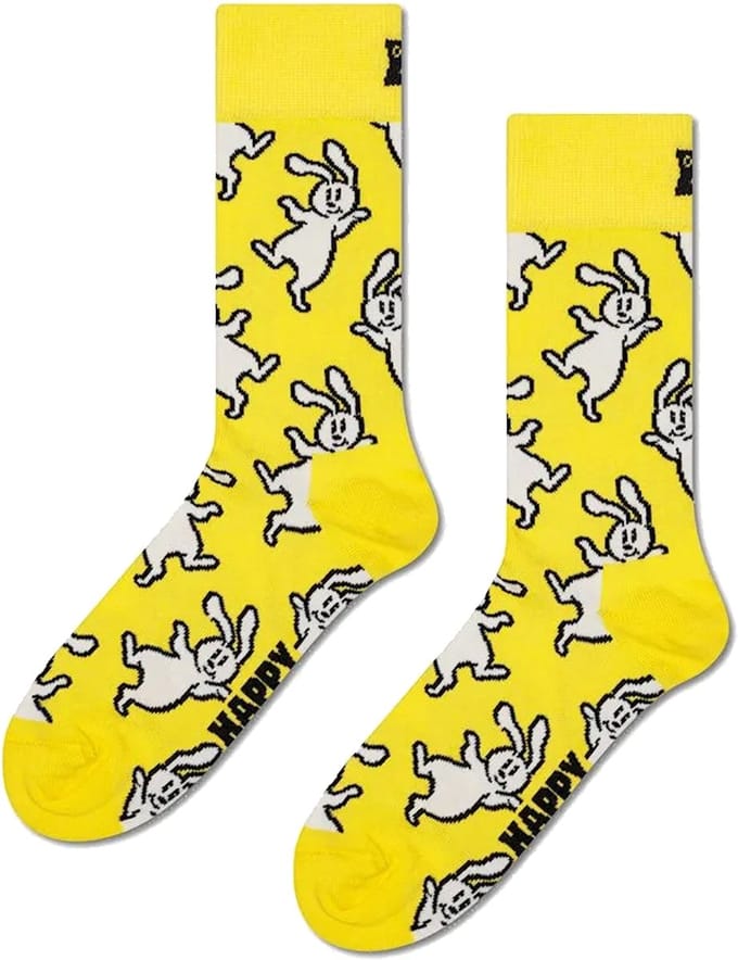 Happy Socks Bunny Sock - unisex sokken - geel - Unisex - Maat: 41 - 46