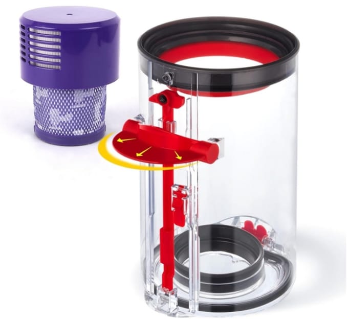 Vervangende Stofbak en Filter voor Dyson V10 Stofzuigers