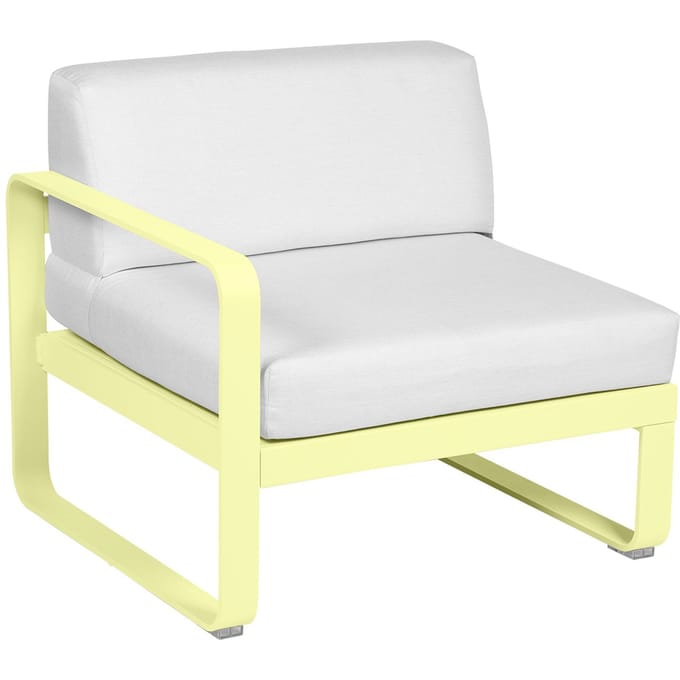 Fermob BELLEVIE Fauteuil Module links - A6 citroensorbet - 81 witgrijs