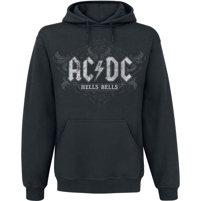 AC/DC Trui met capuchon - Hells Bells - S tot M - voor Mannen - zwart