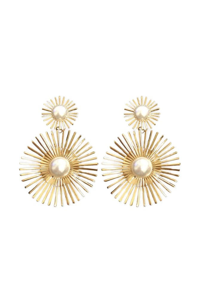 Margot Bardot Freya Pearl Oorbellen Gold