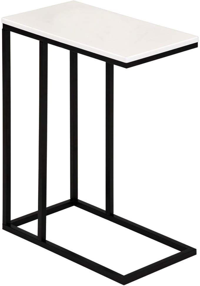 Bijzettafel DEBORA, rechthoekig, wit