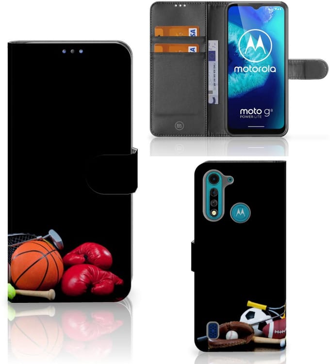 Motorola G8 Power Lite Wallet Case met Pasjes Sports
