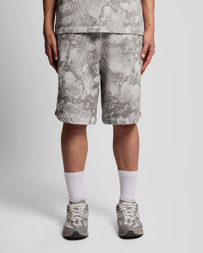 Industriële Graphic Sweat Shorts