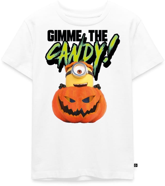 Minions Stuart Geef Me Snoep Premium T Shirt Kinderen