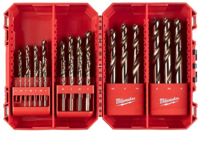 Metaalboren set - Boren set - Metaal boren - Kobalt versterkt - 25-delig - Rood