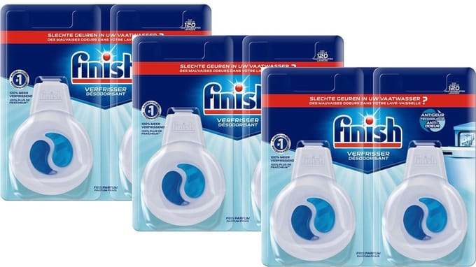 Finish - Odor Stop - Verfrisser voor Vaatwasser - 6 Stuks