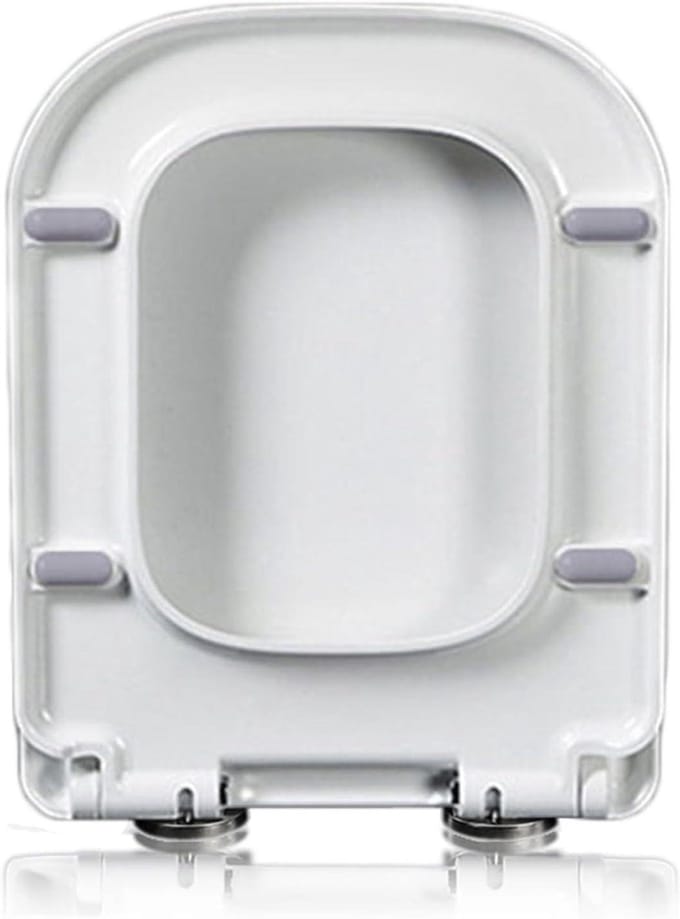 Toiletbril - WC-bril - Badkamer Vernieuwen - Soft-close Scharnieren - Vierkant - Wit
